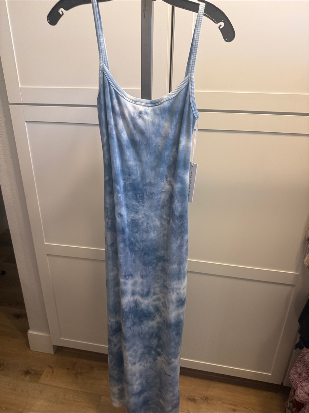 Young Fabulous & Broke Light Blue Tie-Dye ribbed Maxi Dress